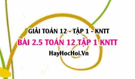 Giải 2.5 Toán 12 tập 1 SGK Kết nối tri thức